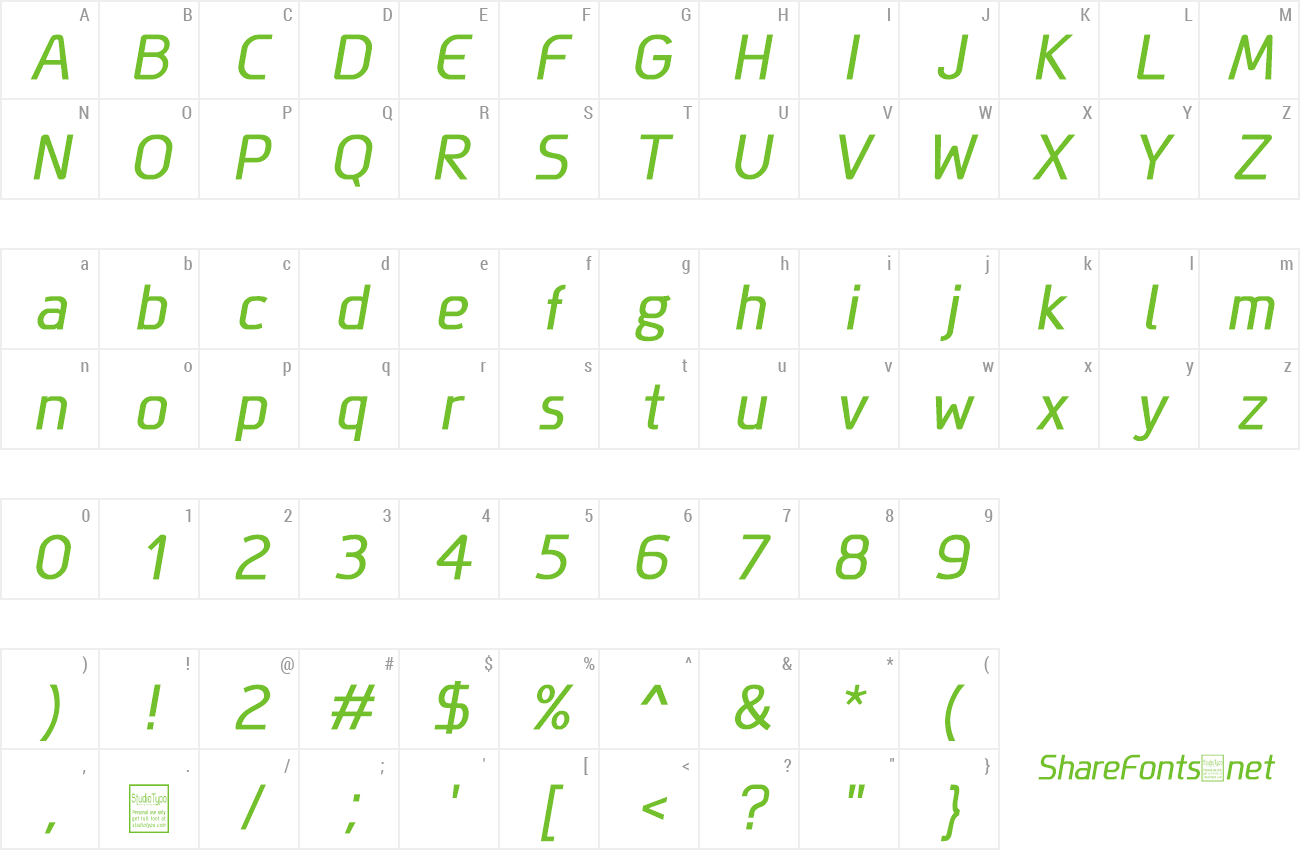 Font Megi Sans preview